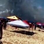 Výbuch pyrotechniky na pláži v Ocean City